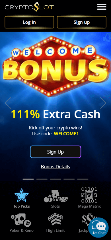 CryptoSlots Casino Mobile screenshot